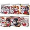 6Pcs Valentines Day Diamond Painting Greeting Card