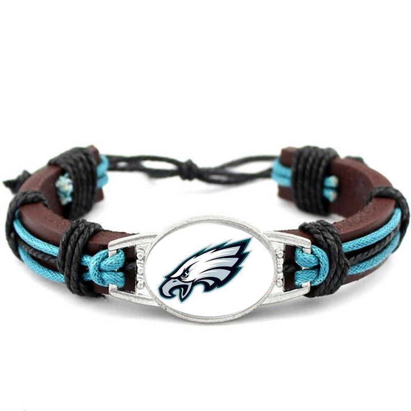 3 Pieces Popular 32 Nfl Professional Rugby League National Football League Genuine Leather Bracelets