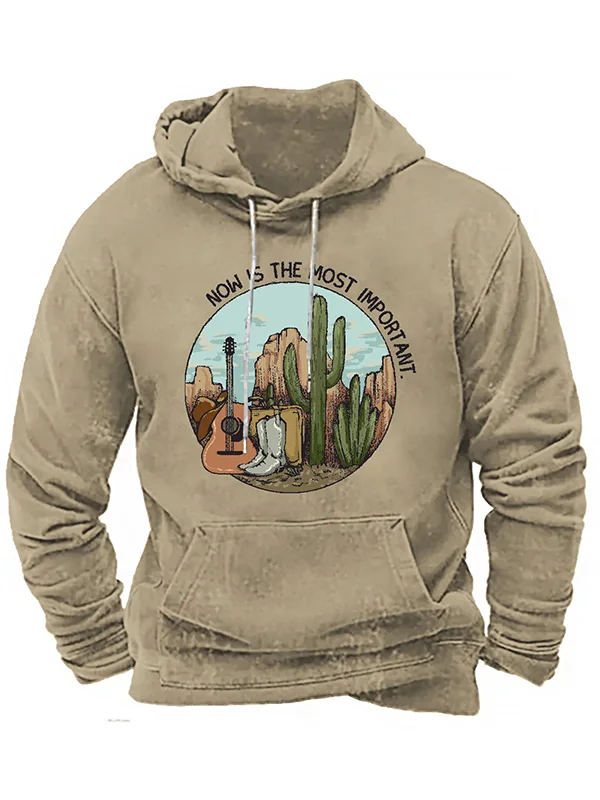 Men's Yellowstone Graphic Now Is The Important Print Hoodie