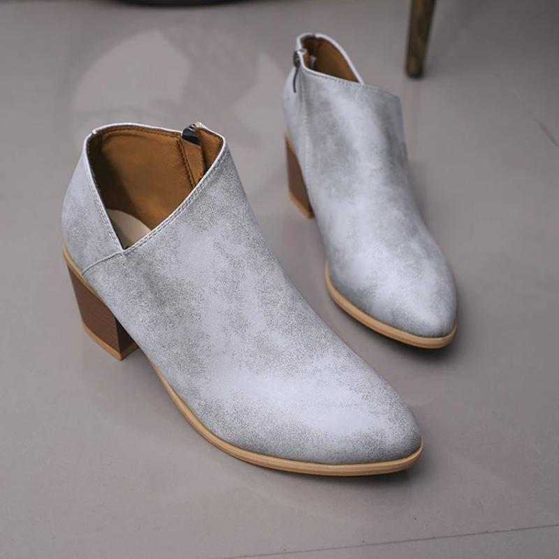 Women Retro High Heel Ankle Boots | 168DEAL