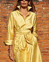 Elegant Long Sleeve Tie Shirt Dress