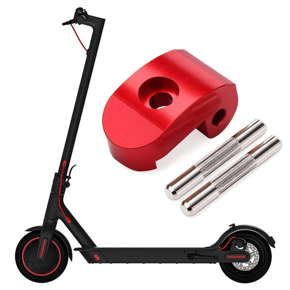 High-density Alloy Steel Electric Scooter Folding Hook for Xiaomi M365 / Pro,Style: Red +2 Dowel
