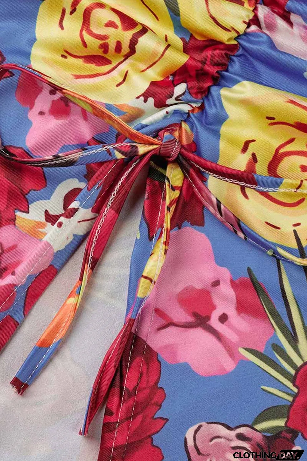 Green Fashion Street Print Patchwork Halter Sleeveless Two Pieces