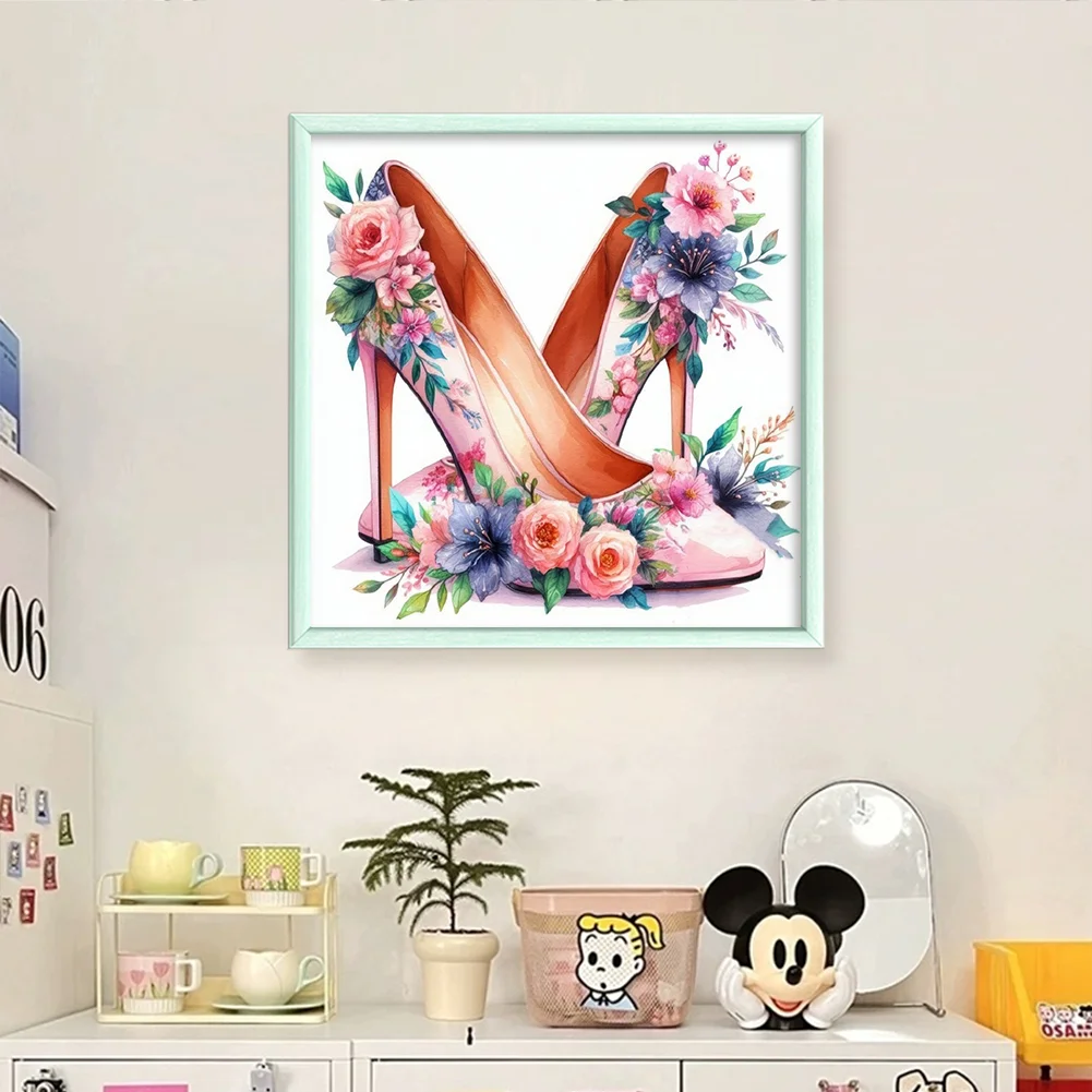 11CT Full Stamped Cross Stitch - High Heel(Canvas|40*40CM)