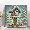 Diamond Painting - Partial Special Shaped Drill - Winter Birdhouse(Canvas|30*30cm)