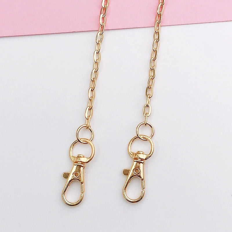 Metal Bags Chain Girls Slung Over One Shoulder Phone Cover Lanyard Lanyard Lobster Buckle 110cm Gold Iron Chain Shoulder Strap