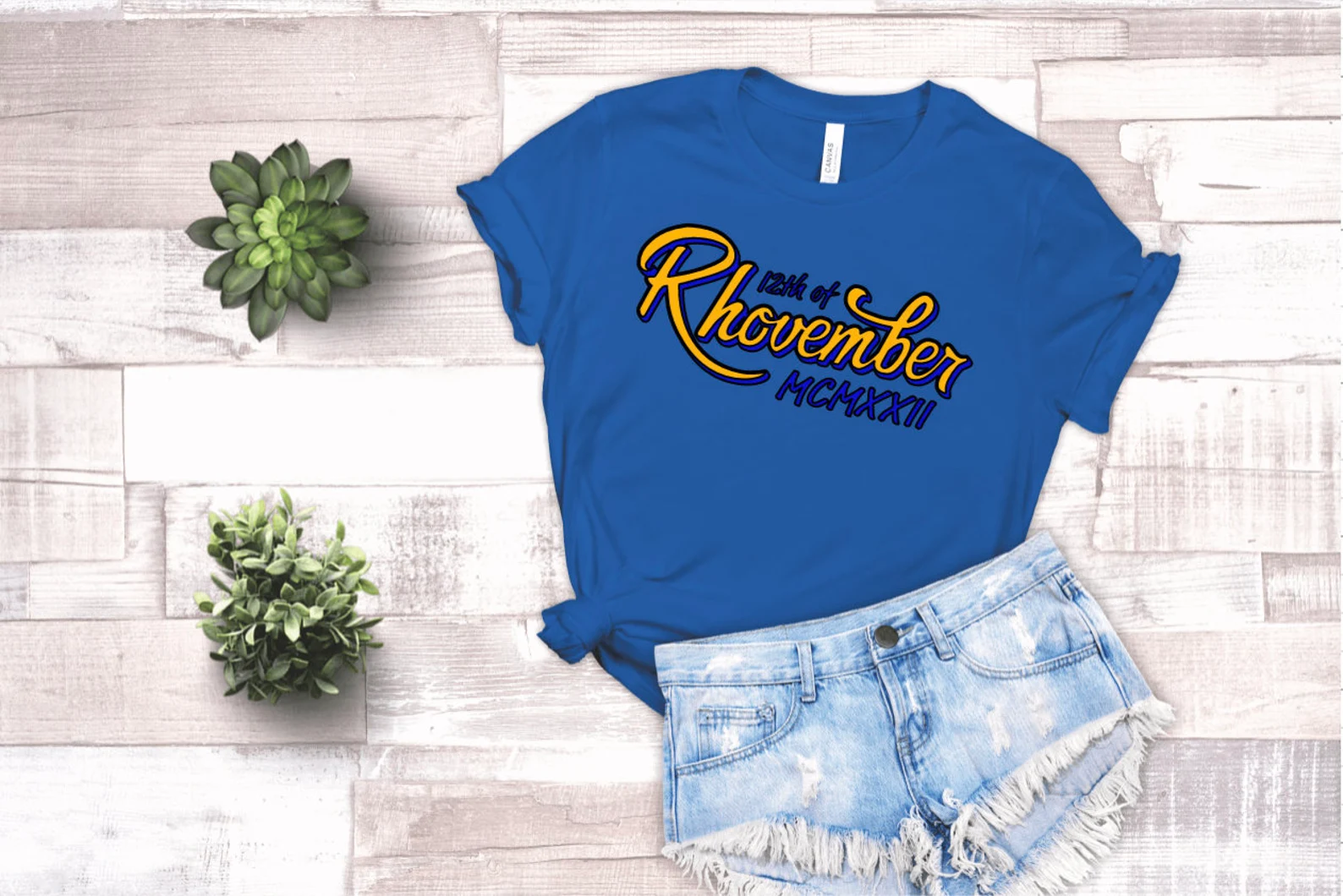 Simple printed round neck T-shirt