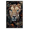 >SALE<Full Embroidery Eco-cotton Thread 11CT Printed Leopard Cross Stitch Kit 40x65cm