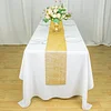 10"x108" Shiny Gold Crystal Rhinestone DIY Table Runner, Diamond Mesh Ribbon Bling Roll