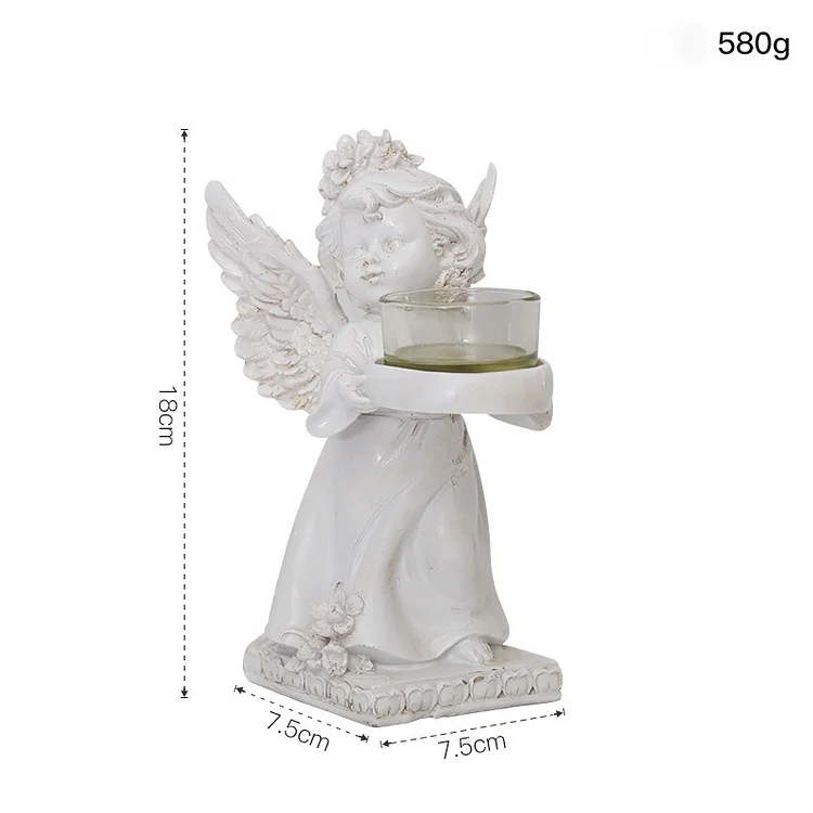 Olivenorma Resin Angel Desktop Ornaments Candle Holder