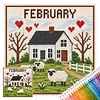 Stamped Cross Stitch Kit for Adults Rural Landscape 14CT tapestrymarket