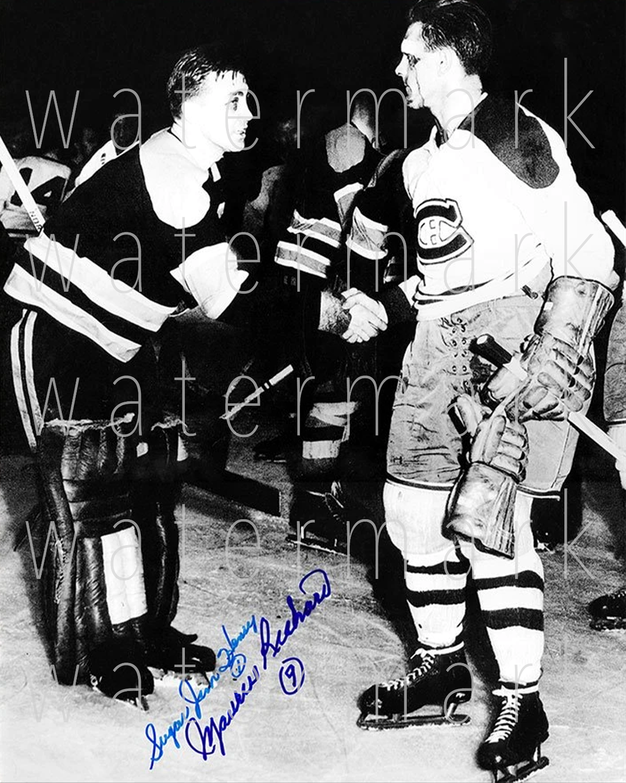 Montreal Canadiens Richard & Jim Henry signed Photo Poster painting 8X10 poster pic autograph RP