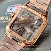 Cartier Santos Large Skeleton WHSA0016 Rose Gold Hand Wind 40mm Super Clone