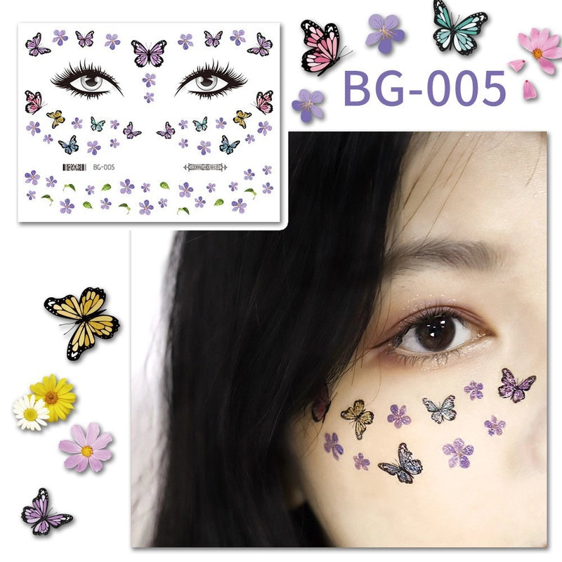Lady Butterfly Pet Tattoos & Body Art 1 Piece
