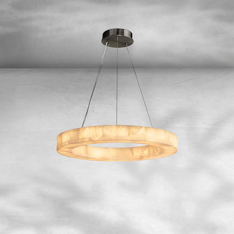 Rim Calcite Round Chandelier 31"40"60" Vjlight