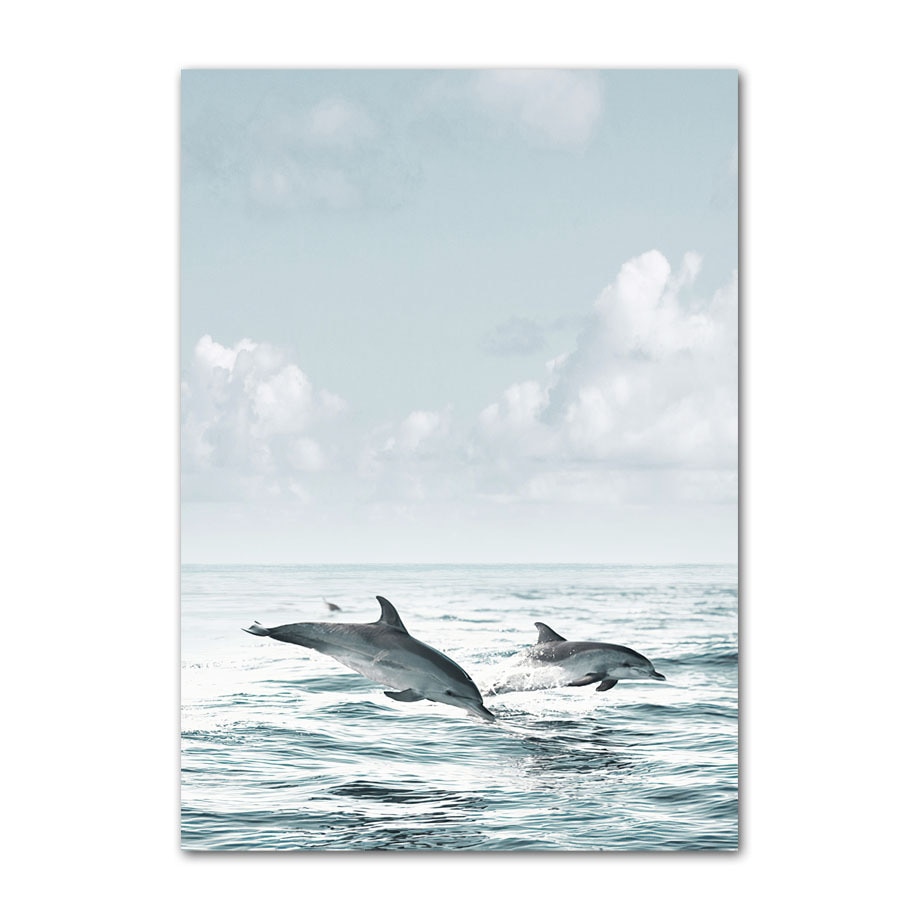 Summer Beach Poster Sea Ocean Whales Starfish Holiday Chalet Vibrant Home Decor Art Canvas Wall Pictures For Living Room Bedroom