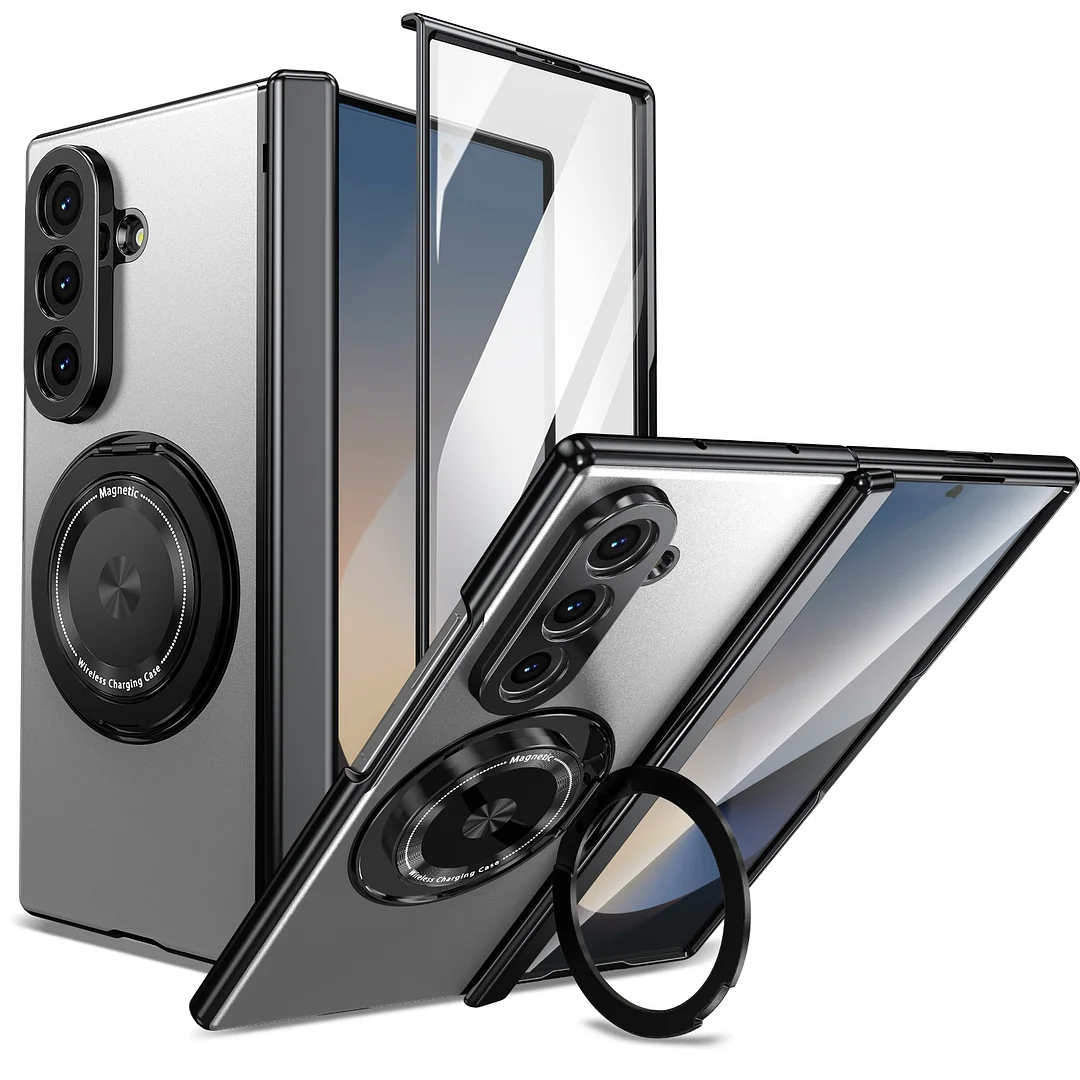 Suitable For Galaxy Zfold7/6 Magnetic Rotating Bracket Mobile Phone Case   