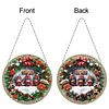 2D Flat DIY Xmas Wreath Diamond Art Pendant Double-Sided Diamond Painting Set