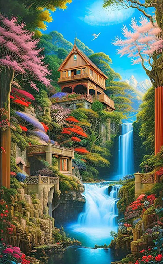 AB Diamond Painting | Waterfall Scenery