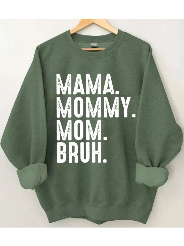 Comstylish Women's Ma Mama Mom Bruh Sweatshirt