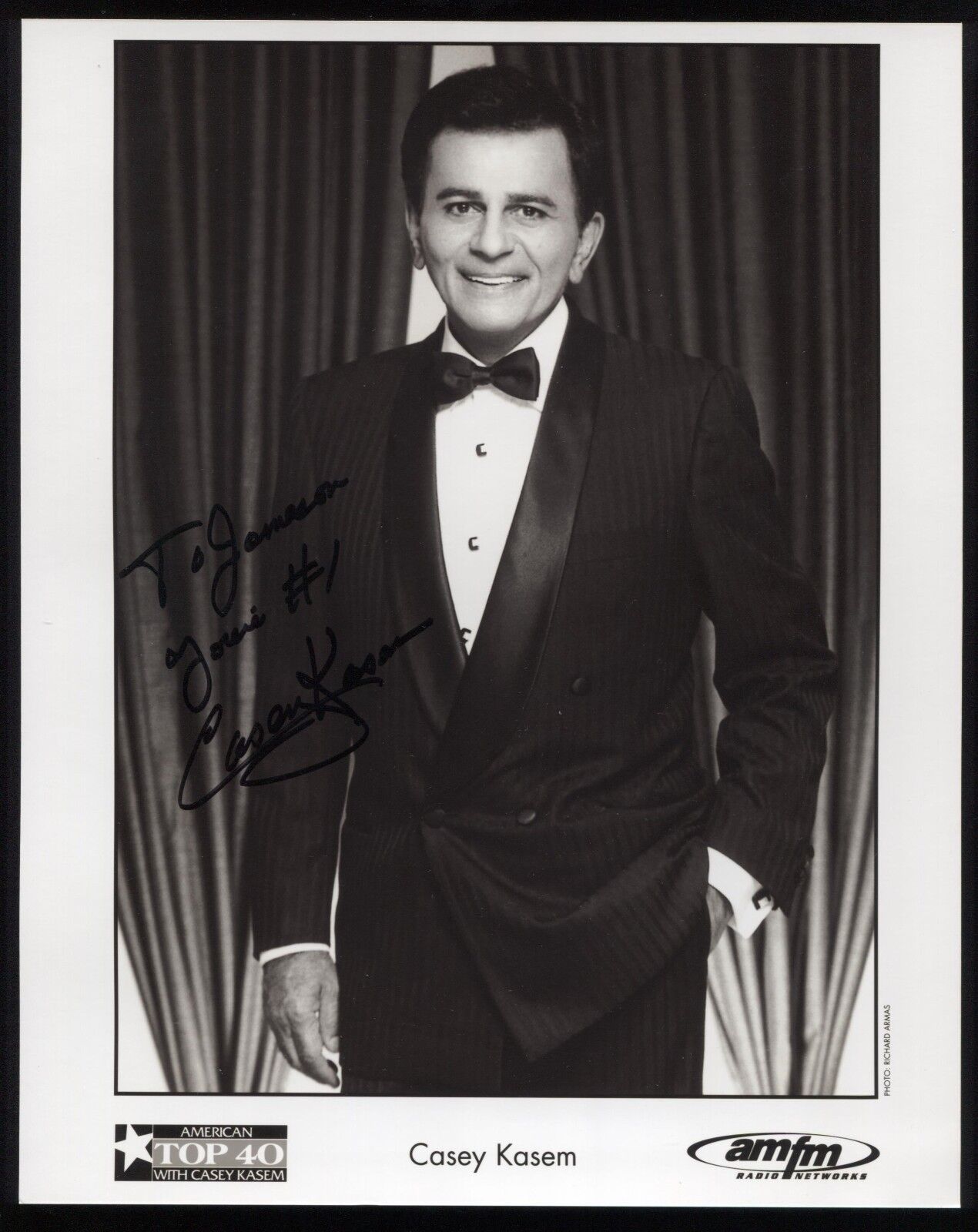 Casey Kasem Signed 8x10 Photo Poster painting Autographed Photo Poster paintinggraph Vintage Signature