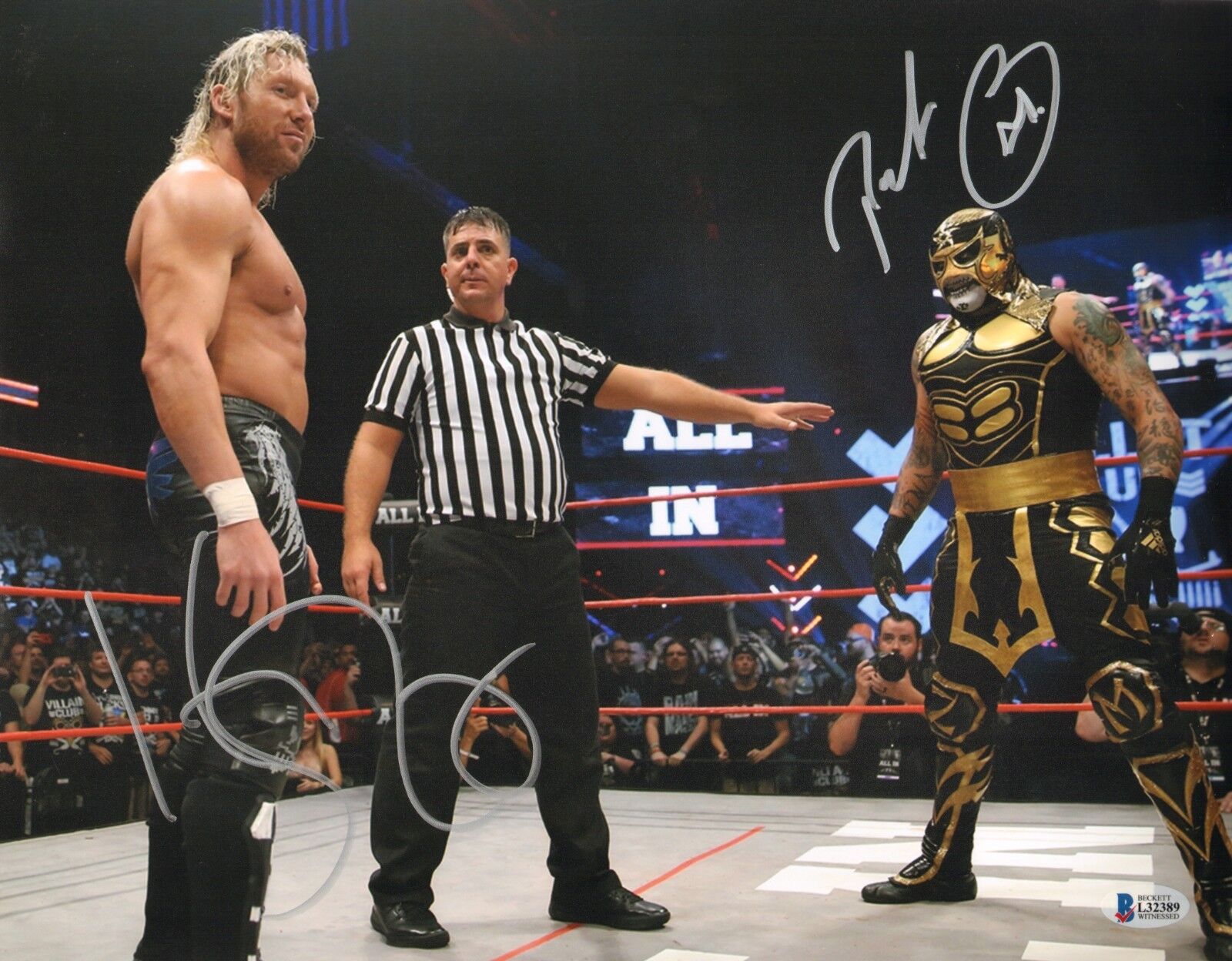 Kenny Omega & Pentagon Jr Signed 11x14 Photo Poster painting BAS New Japan Pro Wrestling All In