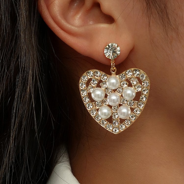 Love Pearl and Diamond Earrings