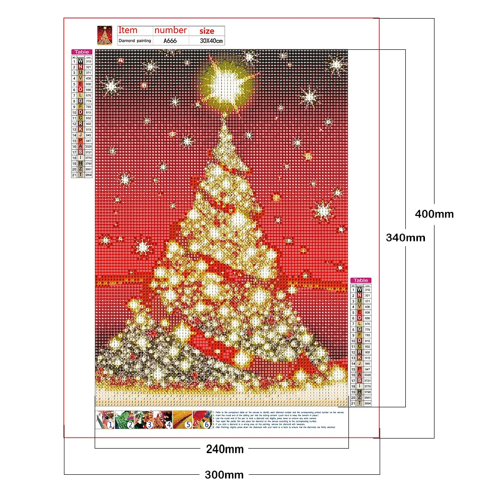 Diamond Painting - Full Round Drill - Christmas Tree(30*40cm)