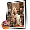 Blondes M&auml;dchen 5d DIY quadratische Diamond Art Malsets f&uuml;r Zuhause Wanddekoration 45x55cm