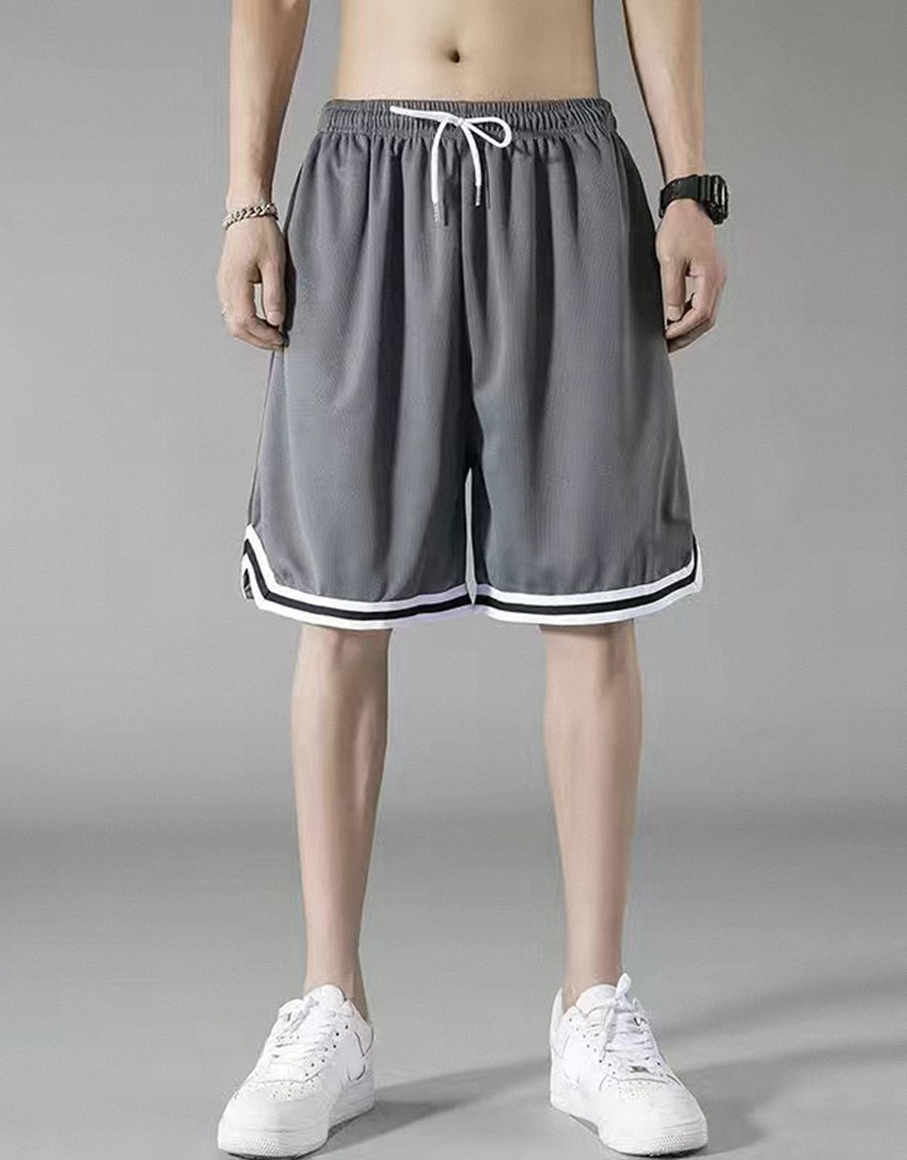 Summer Street Trend Sports Double Line Shorts / TECHWEAR CLUB / Techwear