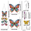 (US Only)Double Sided Flower Butterflies Crystal Wind Chimes Pendant Kit for Window Decor