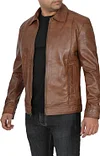 Decrum Mens Leather Jacket - Real Lambskin Classic Vintage Style Leather Jackets For Men