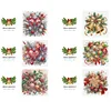 6PCS DIY Greeting Card Special shaped Diamond Painting Christmas Postcards