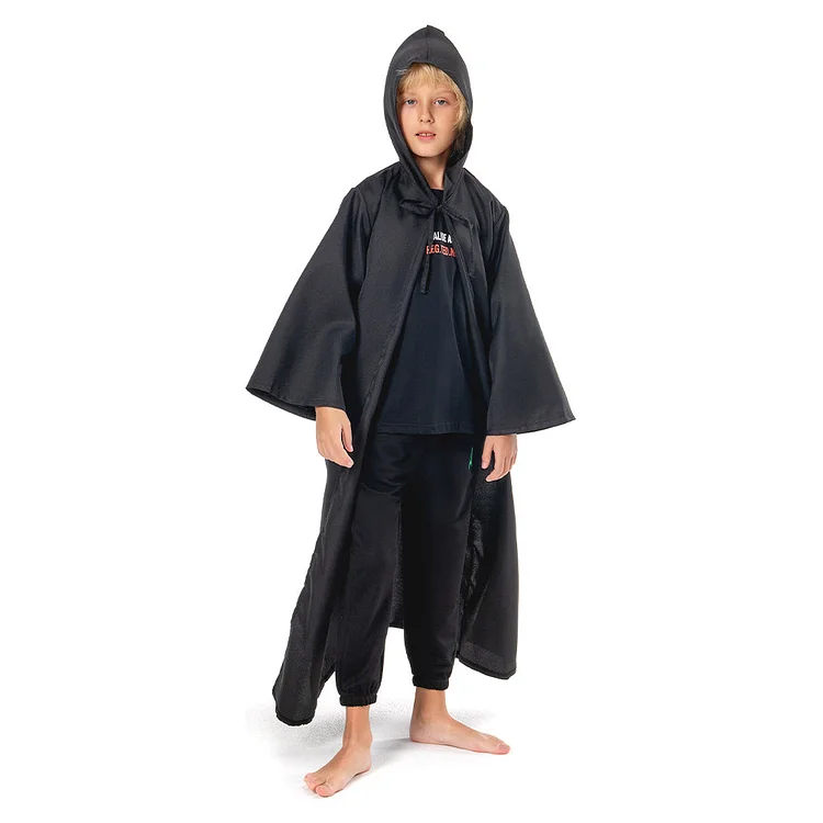 Kids Anakin Skywalker Black Cloak Cosplay Costume Child Version