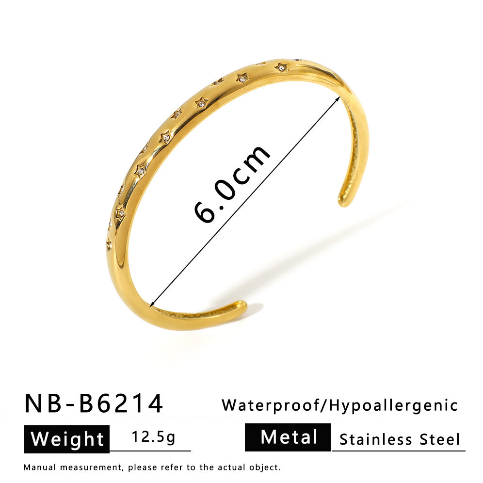 Stainless Steel Bracelet Titanium Steel Jewelry Fashion Stainless Steel Bracelet Versatile Senior Women