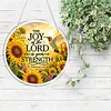 Diamond Painting Acrylic Single-Sided Drill Sunflower Bible Verse Sign Pendant for Home Decor