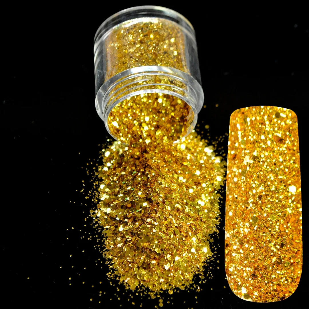 Snow White Glitter Nail Art Tool DIY Glitter Mix Manicure 3D Powder Small Pentagon Sequins Nail Supplies Decoration 270-Nail Inspo