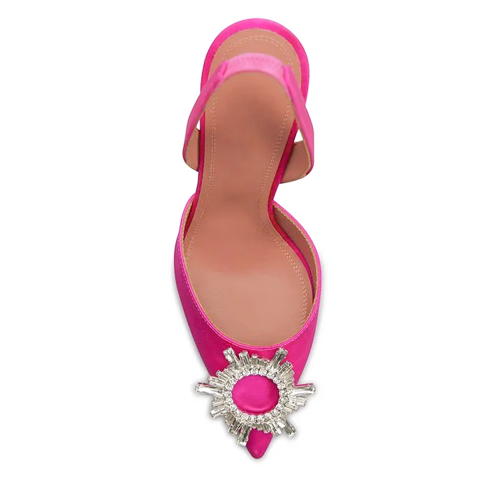 95mm Begum Crystal Party Wedding Slingback Women's Pumps-MERUMOTE