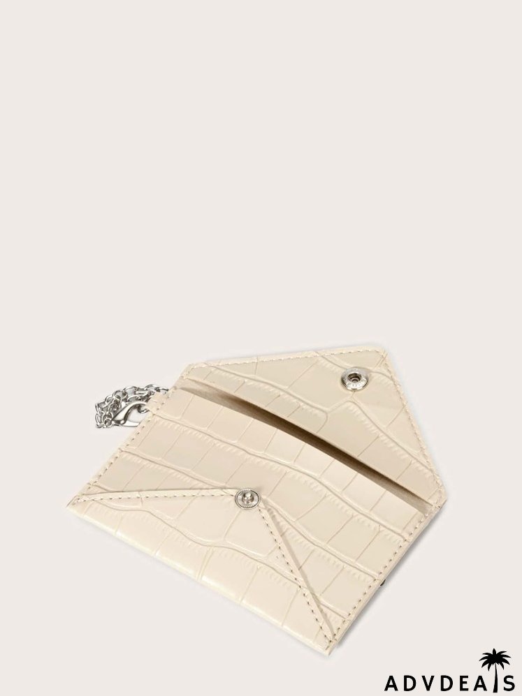 Croc Embossed Chain Purse