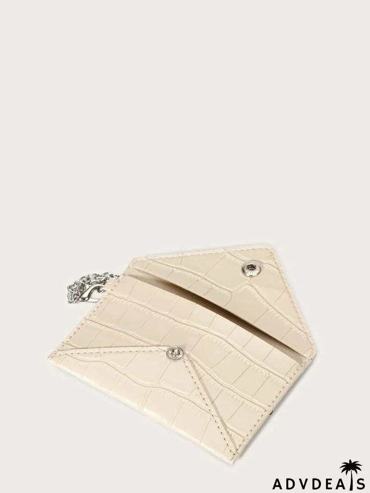 Croc Embossed Chain Purse