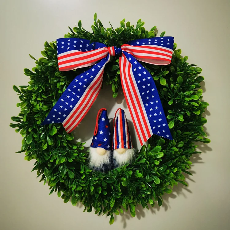 Independence Day Wreath- Gnome Wreath-Annaletters