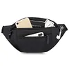 Nylon Fanny Pack Adjustable Waist Bag with Multi Pockets for Men & Women (Black)
