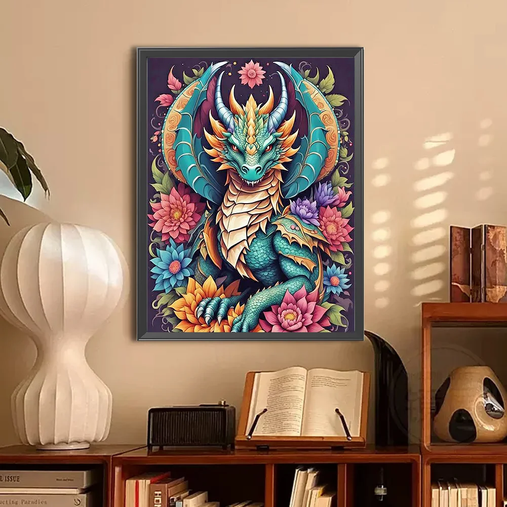 Diamond Painting - Full Round Drill - Colorful Dragon(Canvas|30*40cm)