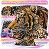 Golden Crystal Tiger Head Special Shaped 5D DIY Partial Drill Diamond Painting Kits for Adults Beginners Home Decor Diamonds Dots Gem Art Kits 11.81 X11.81inch