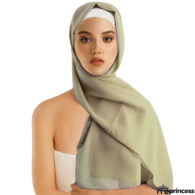 Women's Polyester Head Wrap Quick-Dry Solid Pattern Trendy Scarves