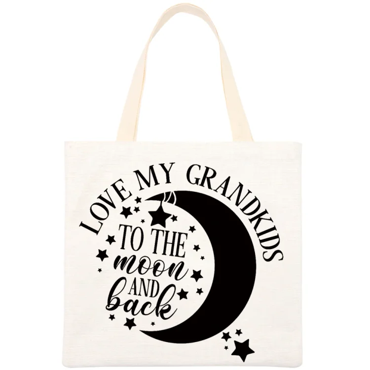 ANB -  Love my grandkids to the moon and back Tote Handbag (40*40cm)-06897