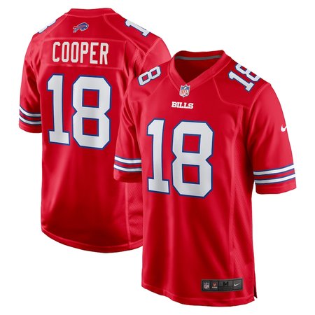 Men's Buffalo Bills #18 Amari Cooper  Red Alternate Game Jersey