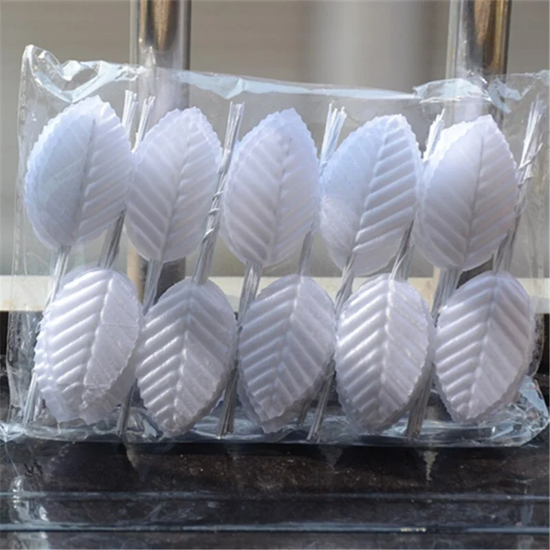 30pcs Silk Leaves Artificial Green Leaves Bouquet Wedding Party Decoration Fake Floral Accessories DIY scrapbooking