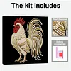 DIY Pearl Painting Rooster for Home Wall Decor with Frame(30x30cm)