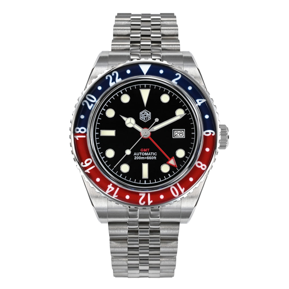 San Martin Vintage GMT Watch SN005-G4 San Martin Watch san martin watchSan Martin Watch